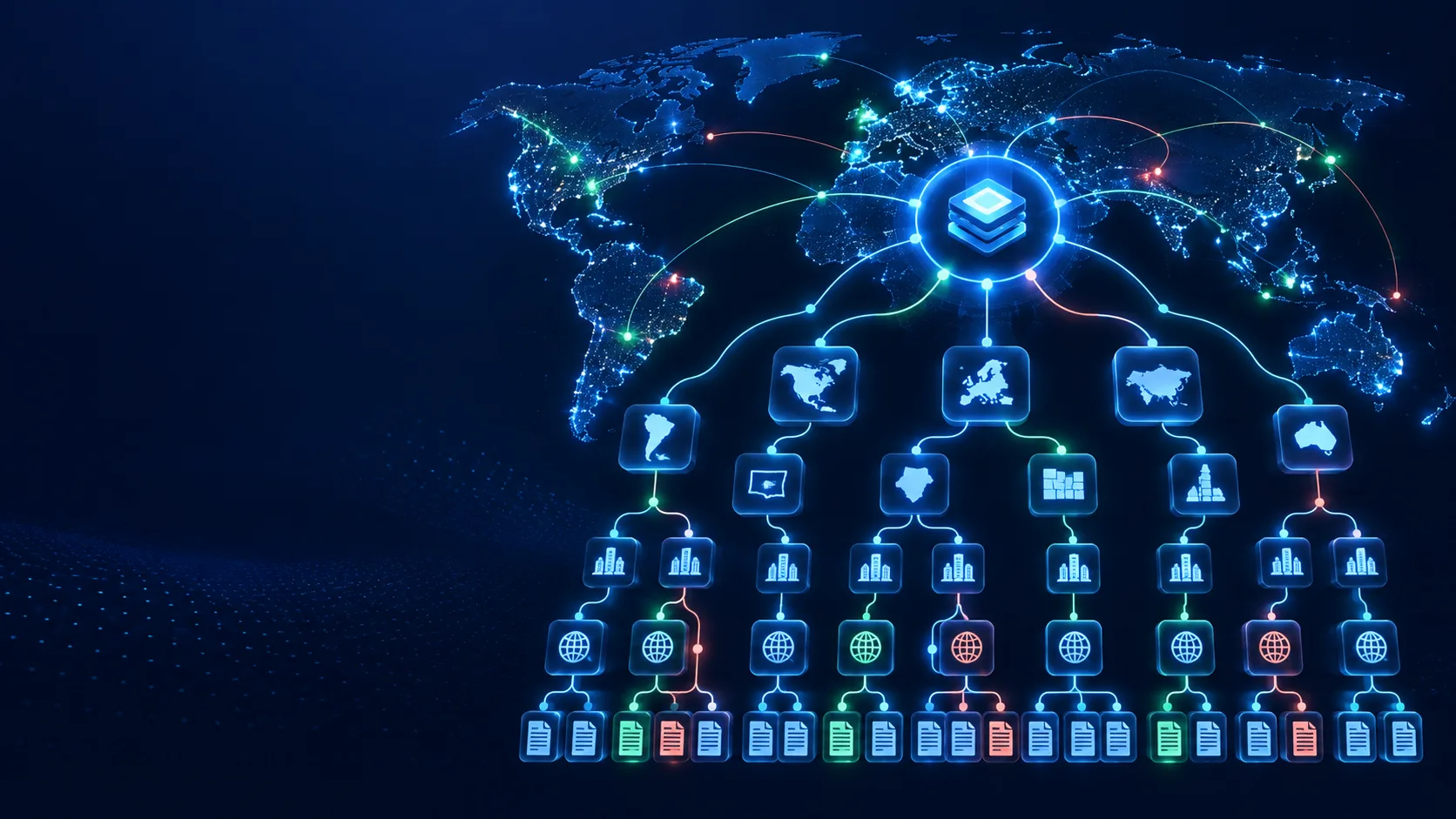 Illustrative global pSEO network